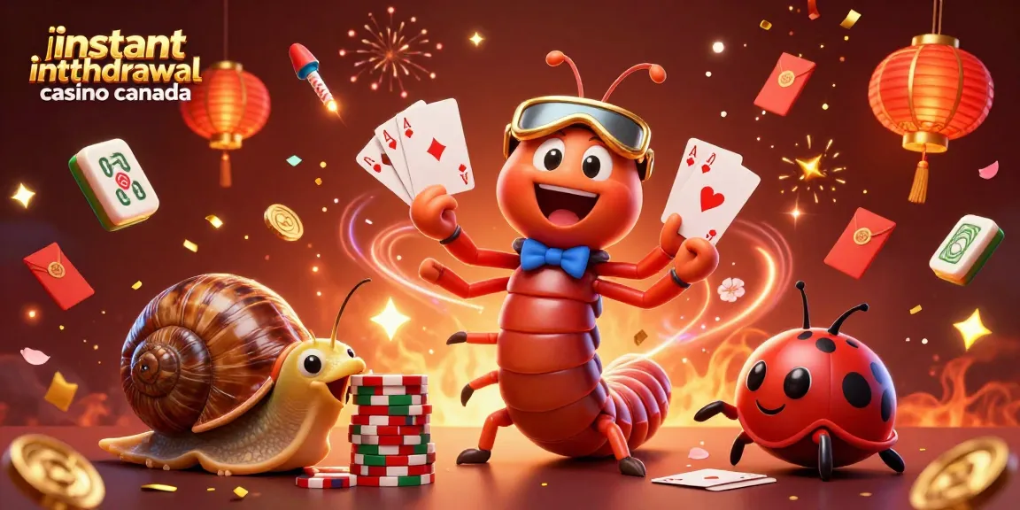 Experience the excitement of instant withdrawal casino canada with animated characters celebrating big wins and fast payouts.